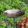 Polished Copper Birdbath- Stake