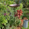 Polished Copper Birdbath- Stake