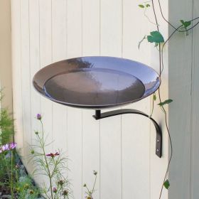 Polished Copper Birdbath- Wall Mount Bracket