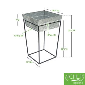 Tall Arne Stand with Deep Galvanized Tray