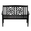 Black Fretwork Bench