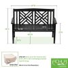 Black Fretwork Bench