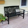 Black Fretwork Bench