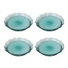 Scalloped Rim Recycled Glass Tray, 4 pack