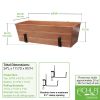 Copper Flower Box Bracket Kit for 2x4 Railing