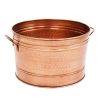 Round Hammered Copper Plated Tub