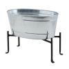 Mini Oval Galvanized Tub with Folding Stand