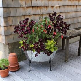 Embossed Oval Tub with Folding Stand