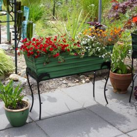 25"H Flora Stand- Large Green Flower Box