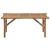 Folding Patio Bench with Cushion 46.5'' Bamboo