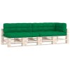 Pallet Sofa Cushions 5 pcs Green