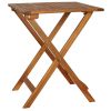 3 Piece Folding Bistro Set with Cushions Solid Acacia Wood