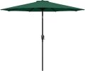 Simple Deluxe 9ft Outdoor Market Table Patio Umbrella with Button Tilt, Crank and 8 Sturdy Ribs for Garden, Green