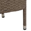 Outdoor Wicker Dining Set, 7 Piece Patio Dinning Table Beige-Brown Wicker Furniture Seating (Beige Cushions)