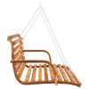 Swing Bench Solid Bent Wood with Teak Finish 49.6"x36.2"x24.8"