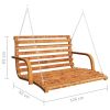 Swing Bench Solid Bent Wood with Teak Finish 49.6"x36.2"x24.8"