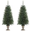 Artificial Christmas Trees 2 pcs with Wreath; Garland and LEDs