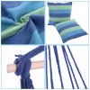 Free shipping Hammock Chair Distinctive Cotton Canvas Hanging Rope Chair with Pillows Blue YJ