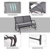 Swing Glider Chair 48 Inch Loveseat Rocker Lounge Backyard