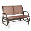 Swing Glider Chair 48 Inch Loveseat Rocker Lounge Backyard