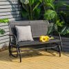 Swing Glider Chair 48 Inch Loveseat Rocker Lounge Backyard